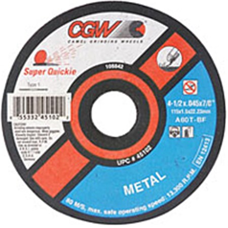 4  05 x 0045 x 78 Cut Off Wheels  T27